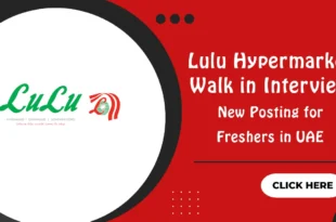 Lulu Hypermarket Walk in Interview