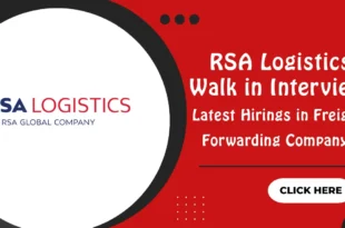 RSA Logistics Walk in Interview
